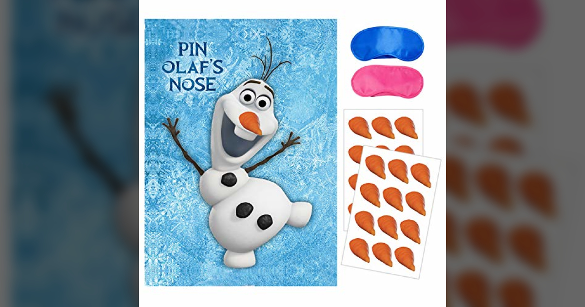 funny pin the nose on olaf party games